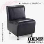 Fauteuil d'Attente | ELEGANCE Droit noir | REM