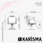 FAUTEUIL DE COUPE - MOOD UNISEX (Dimensions) Karisma