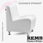 Fauteuil d'Attente | ELEGANCE Droit blanc profil | REM