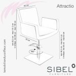 Fauteuils de coupe Attractio (Dimensions) Sibel